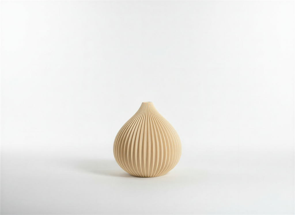 Vase Globo - Kugelrunde beige Vase